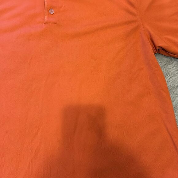 Nike golf men’s orange logo‎ polyester shorts sleeveless polo size large - Picture 2 of 9